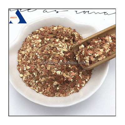 1 à 3 mm 2 à 4 mm Phlogopite Mica Flakes 20mesh Golden Flakes 40mesh Mica Flakes calcinées